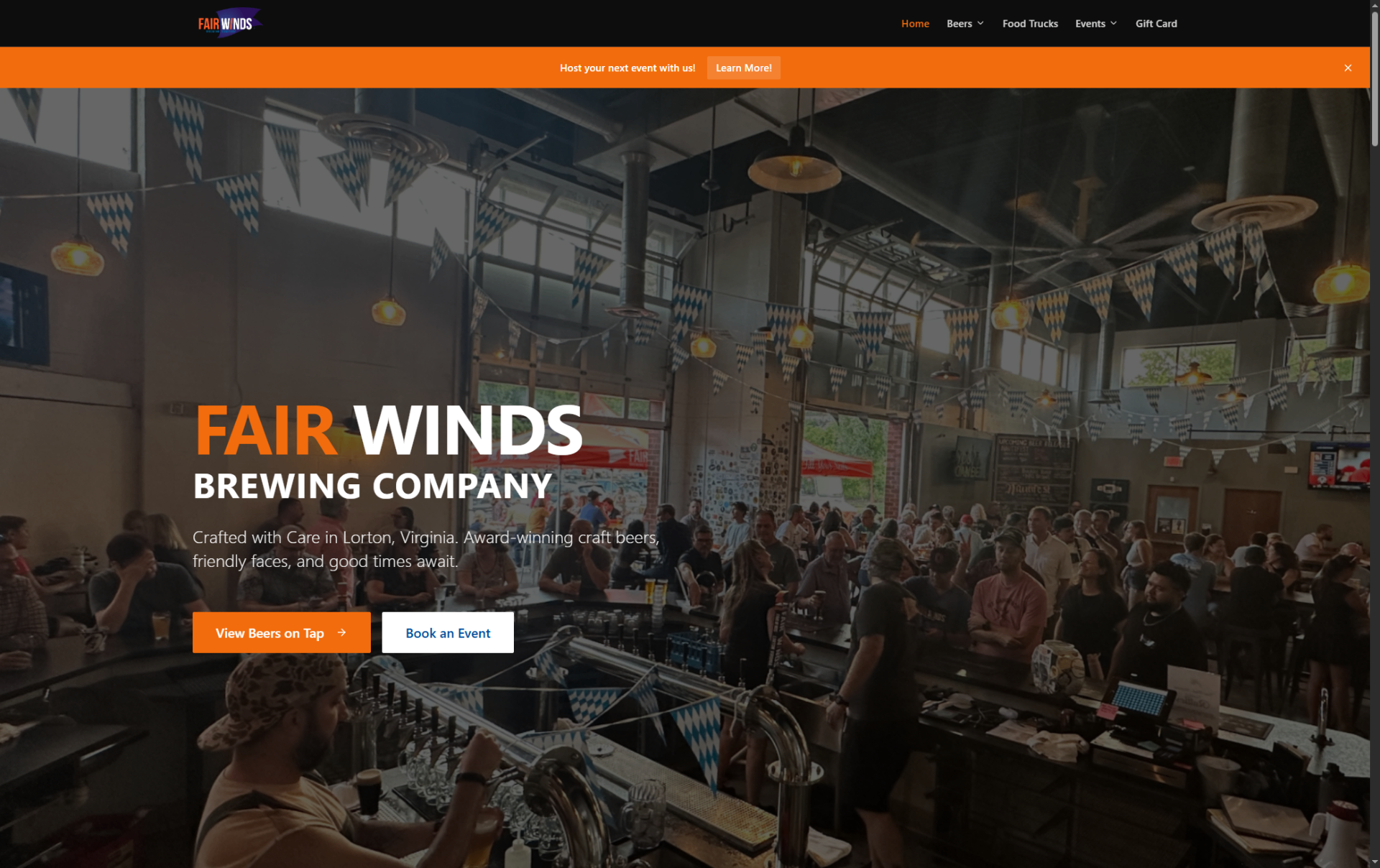 FairWinds Brewing Company case study screenshot