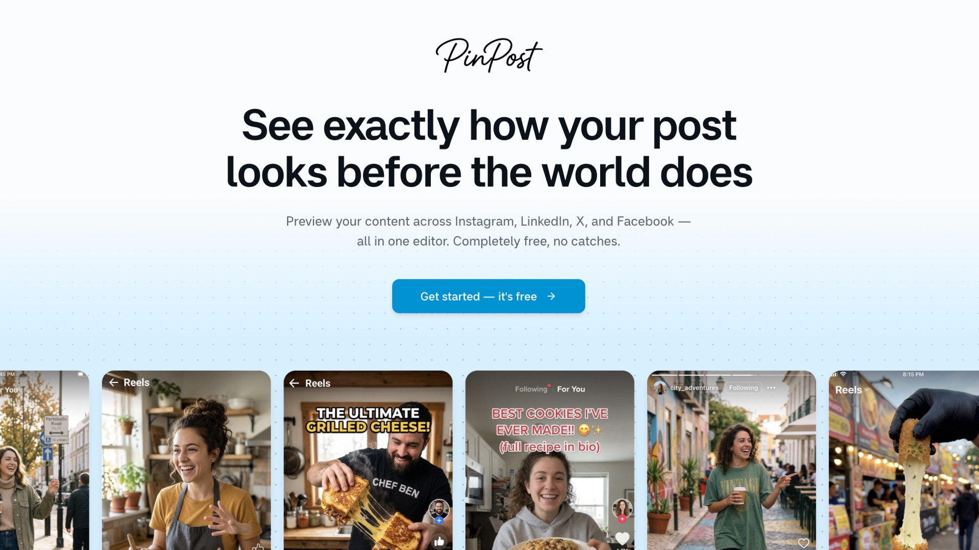 PinPost — Social Media Post Preview project screenshot